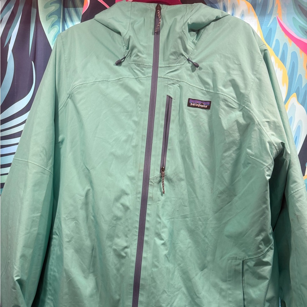 Patagonia women’s Fresh Teal Powdertown ski jacket XL
